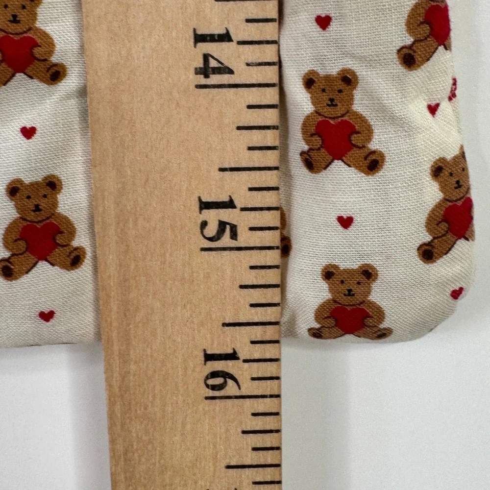 Handmade‎ Quilted Throw Pillowcase Teddy Bear Christmas Square 16 x 16 Grandma